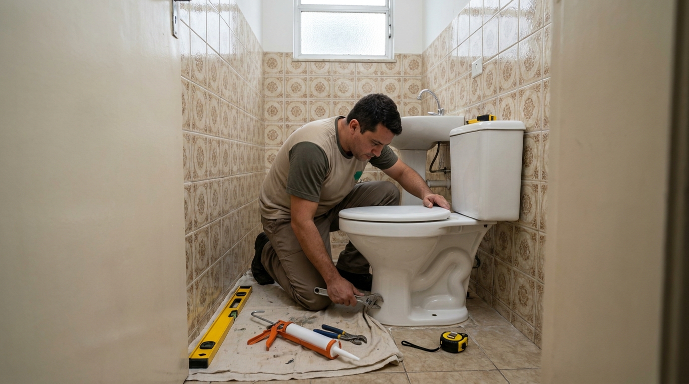 Instalação de vaso sanitário em Teresina‑PI